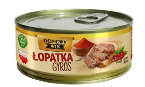 Puszka Łopatka Gyros. Zastanawiasz się, ile może stać gyros w lodowce? Ten produkt jest gotowy do spożycia.