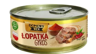 Puszka Łopatka Gyros. Zastanawiasz się, ile może stać gyros w lodowce? Ten produkt jest gotowy do spożycia.